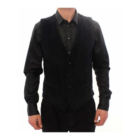 Dolce & Gabbana Single Breasted Vest Sort, Herre, Størrelse: M