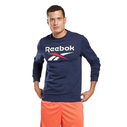 Reebok, Bluza męska Identity Big Logo Crew Gj 0527 S Niebieski, Mężczyzna, Rozmiar: S
