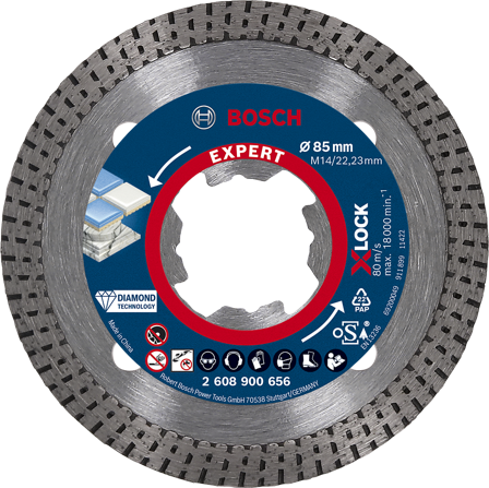 Bosch Expert Hardceramic Diamantkapskiva med X-LOCK. Ø 85 mm, Maskintillbehör & förbrukning
