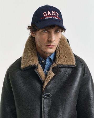 GANT Herren Graphic Cap aus Baumwolltwill (ONE SIZE) Marineblau