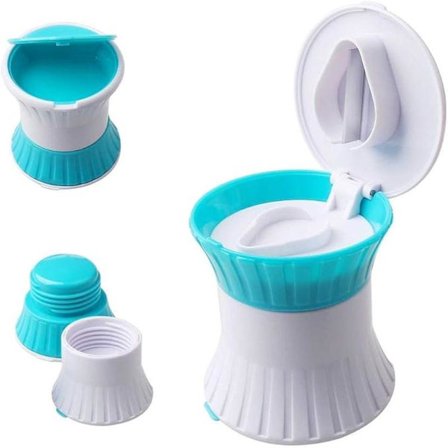 Pillertryckare, 3 i 1 Multifunktionell Pillerdelare/Tryckare/Box för Små Piller