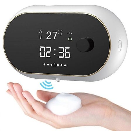 Tvålautomat Schampo Hållare Skumspruta Utförande Digital Display Automatisk Badrum Tvätt Handmaskin