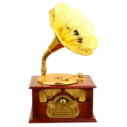 Retro Gramophone Musiikkilaatikko Klassinen Fonografin Muotoinen Musiikkilaatikko Kotiin Työpöydän Musiikilliseen Sisustukseen