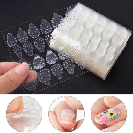 10 Ark/240 St Dubbelsidigt False Nail Art Tejplim