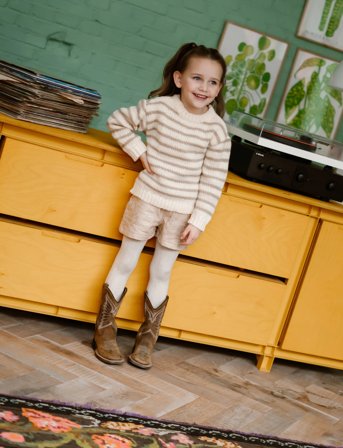 Daily 7 Knitted Sweater Stripe - Cream - 98