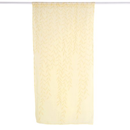 Skir fönsterstång Fickgardin Sovrum Balkong Drapering Gardin Fönsterbehandling (Gul)