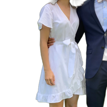 Vit studentklänning