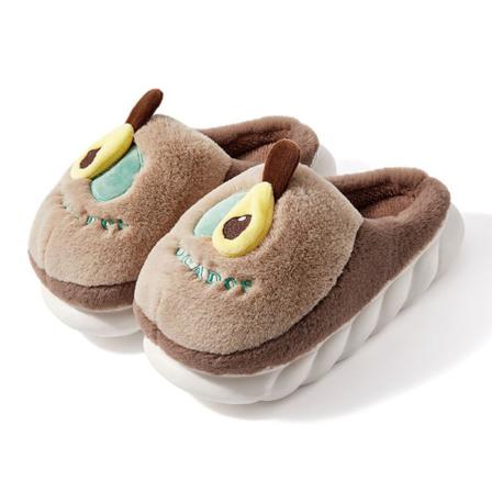 Unisex Flat Fuzzy Tofflor Slip On House Skor