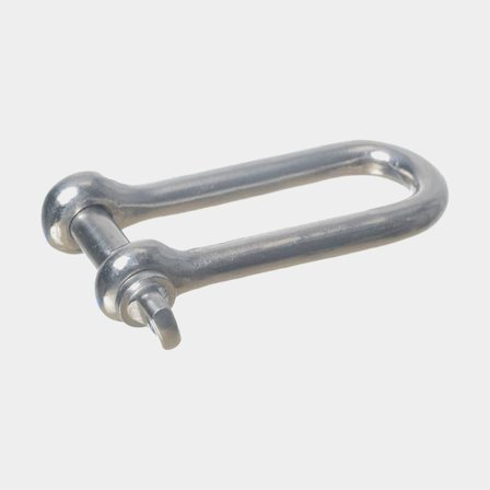 Lige sjækkel lang 1852-Marine, Ø12 mm, 96 mm, rustfrit stål, med gevind vingeskrue