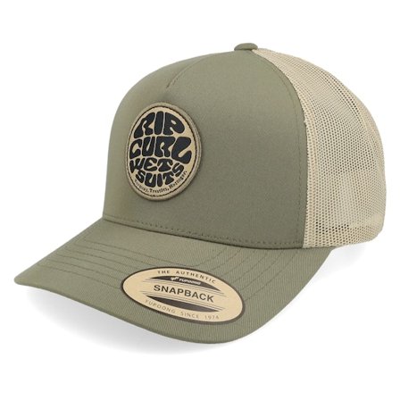 Rip Curl - Vert trucker Casquette - Wetsuit Icon Dusty Olive A-Frame Trucker @ Hatstore
