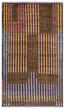 Moroccan Berber - Afghanistan 90X154 Zwart/Bruin Wol, Afghanistan