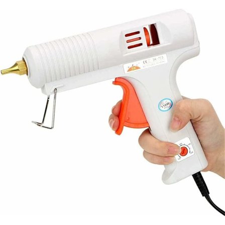 Limpistol 120W Profesjonell Limpistol med Temperaturjusterbar Dryppfri Dyse Limpistol for DIY Kunst Håndverk, Hjemmereparasjon