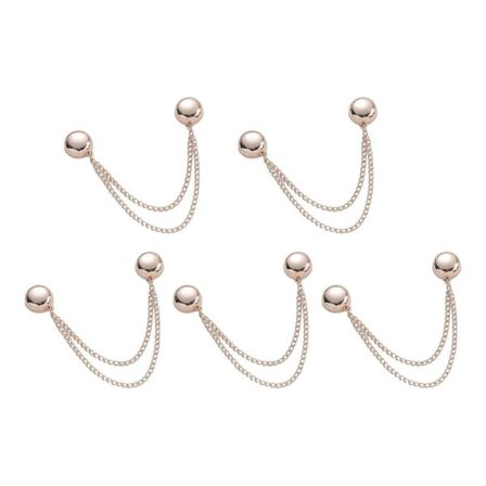 5 stk. Magnetiske Klemmer til Bukser, Magnetiske Spænder med Kæde, Multifunktionelle Tøjklemmer, Magnetiske Nåle til Sjal, Cardigan