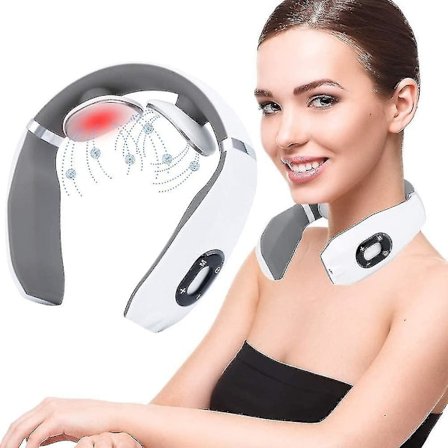 Tflycq Smart Neck Massager, Nack Massager, Elektrisk Pulse Nack Massager, Smart Massager, Elektromagnetisk Pulse Nack Massage Med Värmefunktion Sui