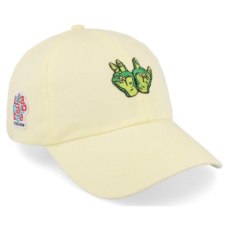 Hatstore - Yellow - unconstructed - Cap - Lollapalooza Stockholm Monster Hands Pastel Lemon Dad Cap - Hatstore