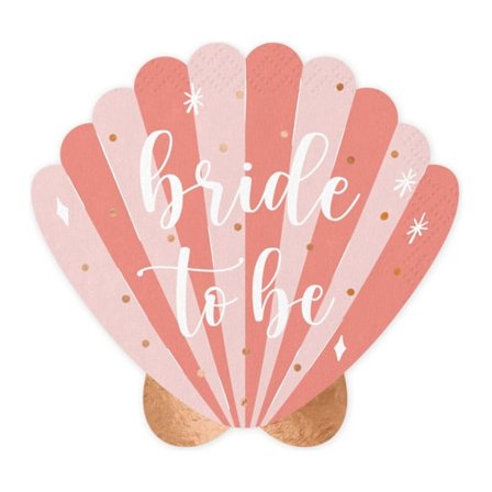 Pappersservett Snäcka Bride To Be 20-pack