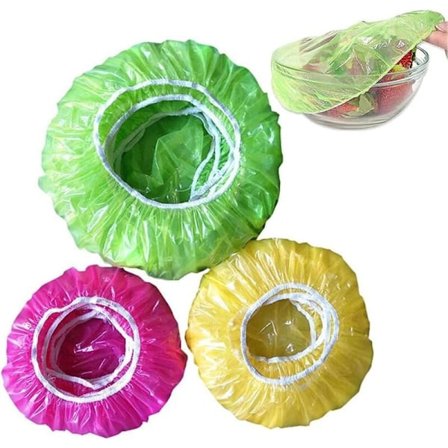 Køkken- og madlavningstilbehør, 30 stk. genanvendelige elastiske flade dæksler friske opbevaringsposer elastiske fødevareovertræk til bevarelse af 