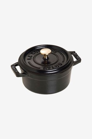 Staub - Pata La Cocotte, pyöreä, 10 cm, 0,25 l - Musta - Padat & kattilat - - Homeroom