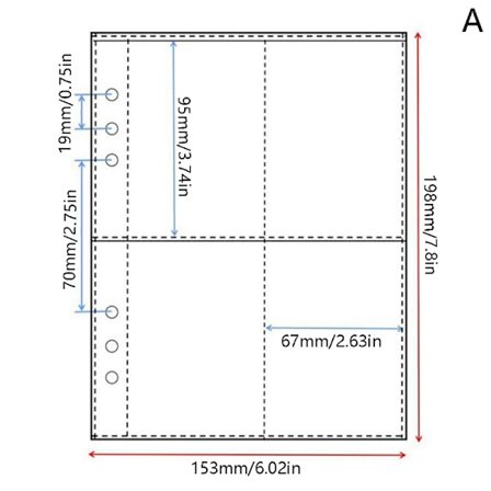 A5 kansioholkit 1P 2P 4P läpinäkyvä valokuva-albumin kansio