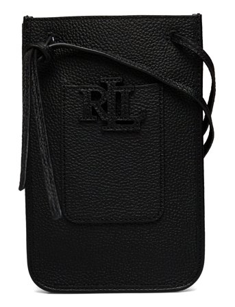 Lauren Ralph Lauren Pebbled Cameryn Crossbody Tech Case - Black - ONE SIZE