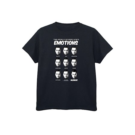 The Big Bang Theory Boys Sheldon Emotions Bomull T-shirt 5-6 år
