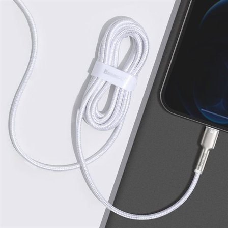USB-C-kabel för Lightning Baseus Cafule, PD, 20W, 2m (vit)