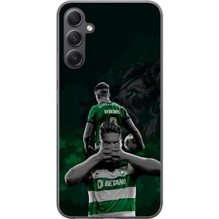 Yhteensopiva Puhelinkuori Samsung Galaxy A05s Neonmotiivi, jossa teksti "Gaming is in my DNA" sinisenä ja punaisena tiiliseinällä, jossa loistava DNA-