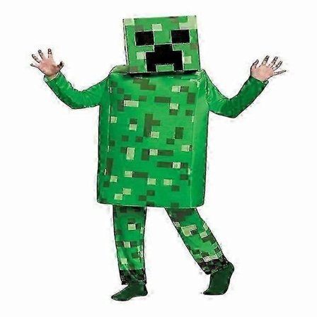 Halloween Minecraft Cosplay Kostyme Jumpsuit Halloween Kostymefest Kostyme