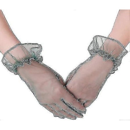 Mörkgröna - Korta damhandskar för baler, tebjudningar och bröllop