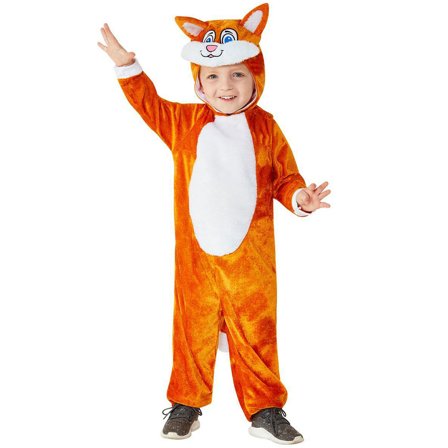 Orange Kattekostume Jumpsuit Børn