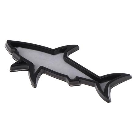 Universal Metal Car Styling Tarra Ontto Fish Shark Emblem Black