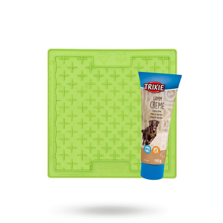LickiMat - Lickimat Buddy Grön inkl Trixie Lammpaté Kit - Matskål, hundgodis & tuggisar