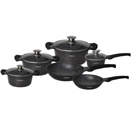 Keittiövälineet - YLEINEN - Kattilat ja paistinpannut - 10 kappaletta - Uusi