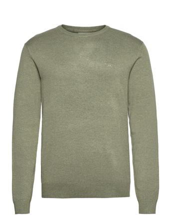 Mélange Round Neck Knit Strikkegenser M. Rund Krage Grønn Lindbergh