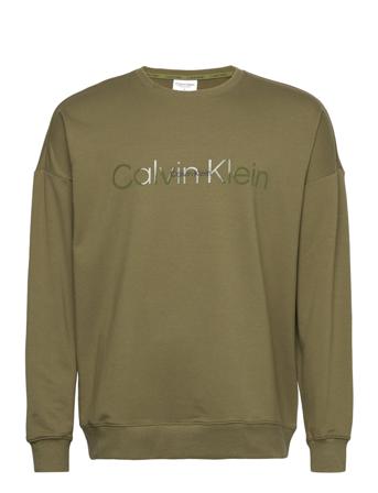 L/S Sweatshirt Underwear Night & Loungewear Pyjama Tops Grön Calvin Klein