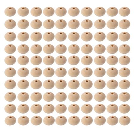 100 st Burlywood träpärlor med 25 mm diameter - Klassiska och eleganta trädistanspärlor för dekorativa hantverk