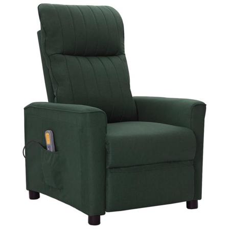 Vidaxl Massagefåtölj Mörkgrön Tyg Grön
