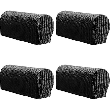 4 stykker strekk lenestol Sofa Armstøttetrekk Anti-skli Sofa Stolbeskytter (svart)