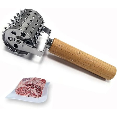 Ny Kødhammer i Rustfrit Stål, Rullende Krydder Kødhammer, Schnitzel Tenderizer Steaker