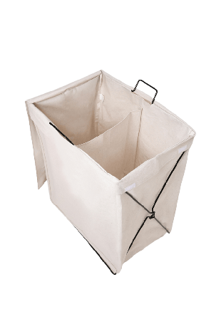 Åhléns Home Tvättkorg med dubbla fack SKANÖR Badrumstillbehör Beige ONESIZE