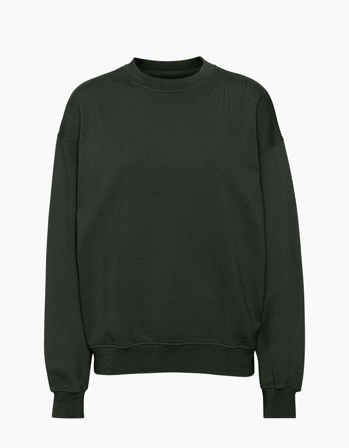 Organic Oversized Crew - Hunter Green - S