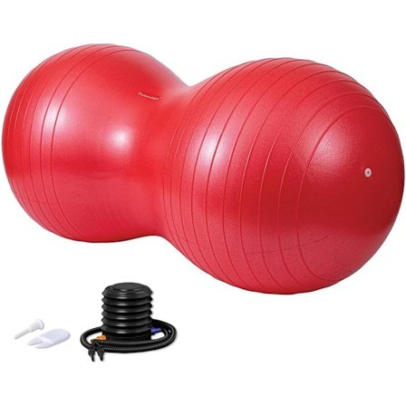 Treningsball med pumpe, Peanut ball, treningsball, Ball for yoga, pilates, kjerneøvelser og fysioterapi