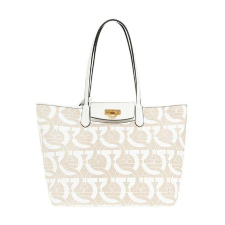 Salvatore Ferragamo Shopper Taske with logo Hvid, Dame Håndtasker, Størrelse: ONE Size