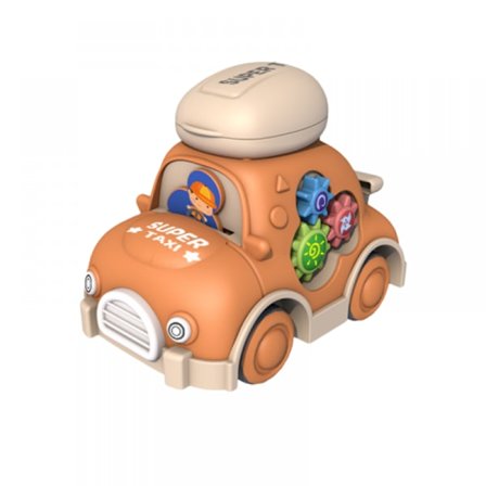 Inertia Gear Car Toy for Children - Flyttbart og avtakbart kjøretøy for gutter og jenter - Bærbart og enkelt å oppbevare (oransje)