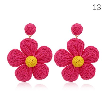 Barbie Rosa örhängen Rose Red Geometriska mångsidiga örhängen Holi