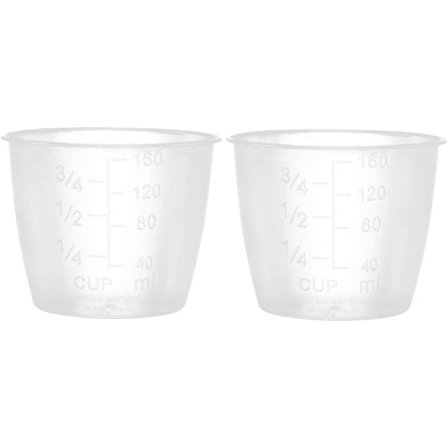 Plast transparent graderad mätkopp Ris mätkoppar Elektrisk riskokare Ersättningskoppar Kökstillbehör Transparent 2-pack En storlek