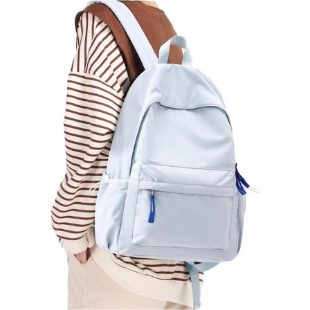 IC Rygsæk Lille Rejserygsæk Vandafvisende Letvægtsrygsæk Casual Daglig Rygsæk til Kvinder Mænd Passer til 15,6 tommer Bærbar Blå