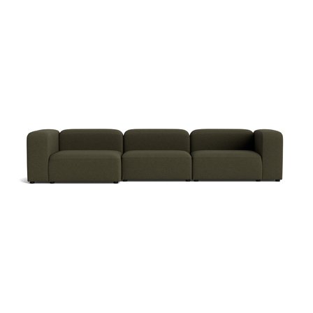 Milo XL chaiselong sofa, venstrevendt | 360cm - Loop Grøn - 360x130x72 - Sofa, chaiselong