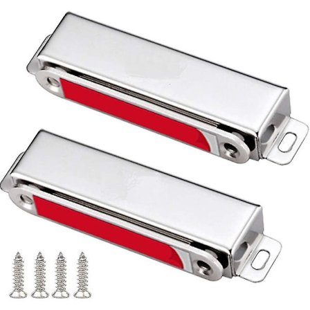 28 kg stærk magnetisk skabslågemagnet 2 stk. rustfrit stål magnetiske skabslågefangere til møbler stærk kraftig magnet til skuffer, bruser