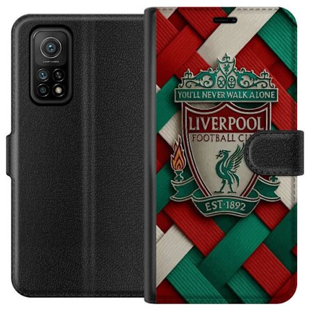 Kompatibelt Plånboksfodral till Xiaomi Xiaomi Mi 10T Pro 5G Liverpool Football Club-emblem med You'll Never Walk Alone i kraftfull grafisk design fö
